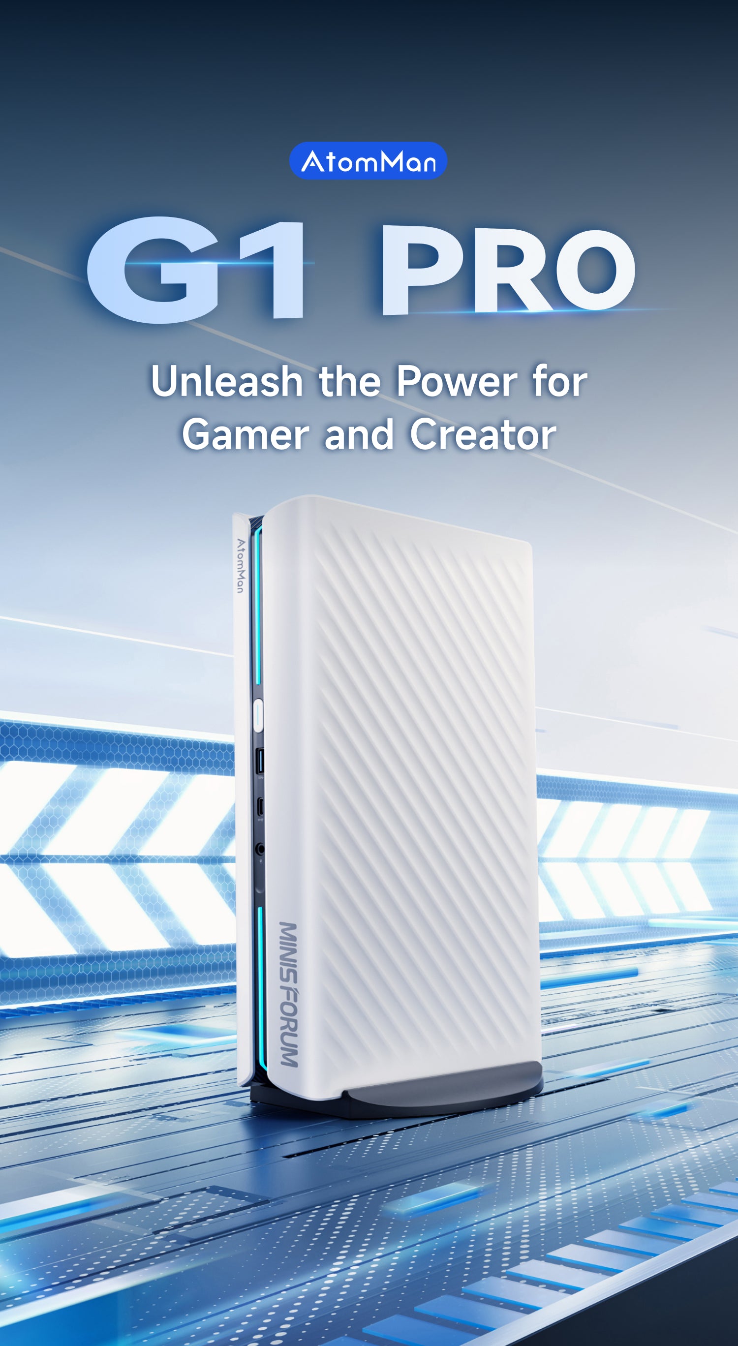 MINISFORUM AtomMan G1 Pro Gaming Pc AMD Ryzen 9 8945HX DDR5 Up To minisforum-atomman-g1-pro-gaming-pc-amd-ryzen-9-8945hx-ddr5-up-to