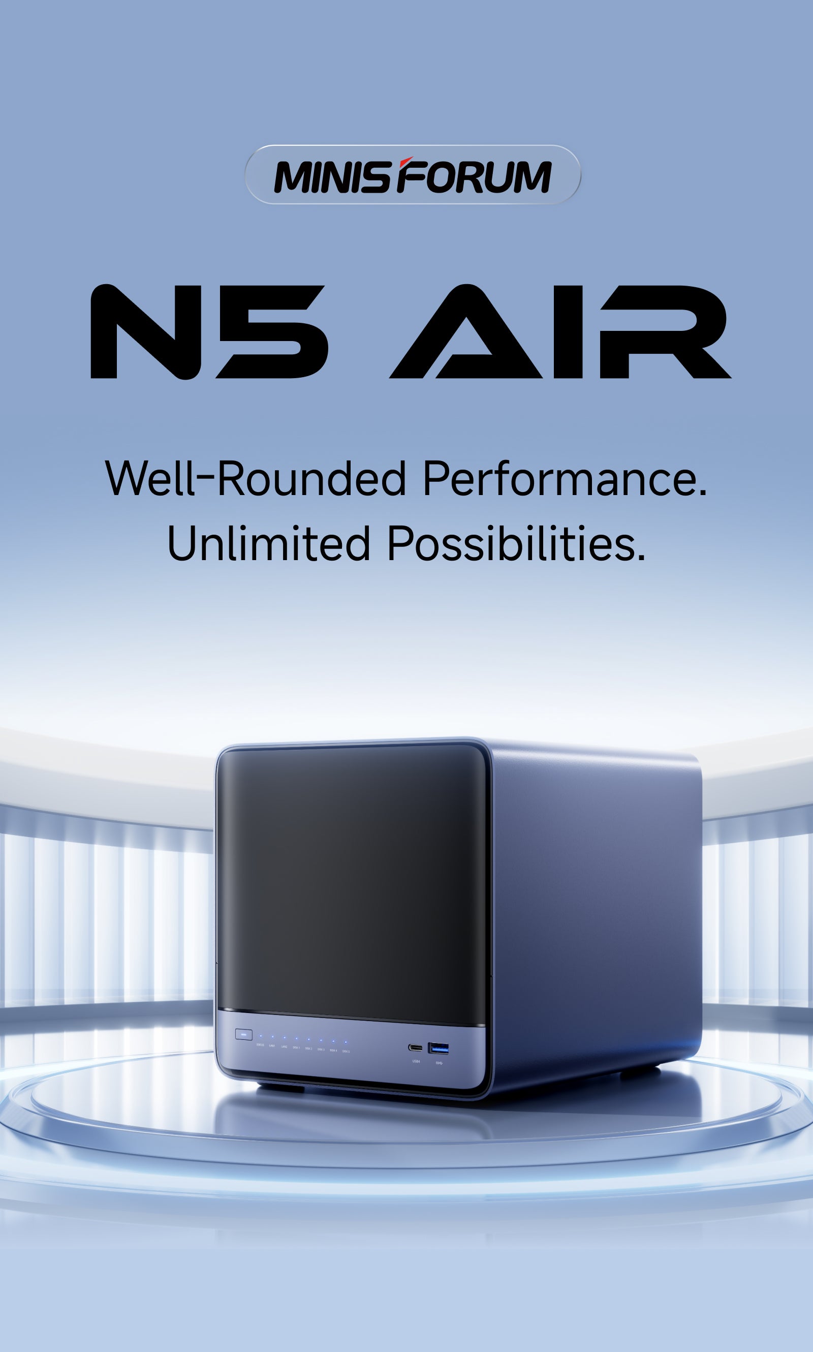 M*s様 Minisforum N5 MINISFORUM N5 Air AI NAS | Ryzen™ 7 255 & 10GbE+5GbE – Minisforum