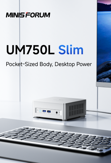 Minisforum UM750L Slim Mini PC | Ryzen 5 7545U | Radeon 740M Minisforum UM750L Slim Mini PC | Ryzen 5 7545U | Radeon 740M