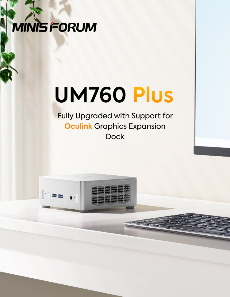 MINISFORUM UM760 Plus Mini PC| AMD Ryzen™5 7640HS – Minisforum