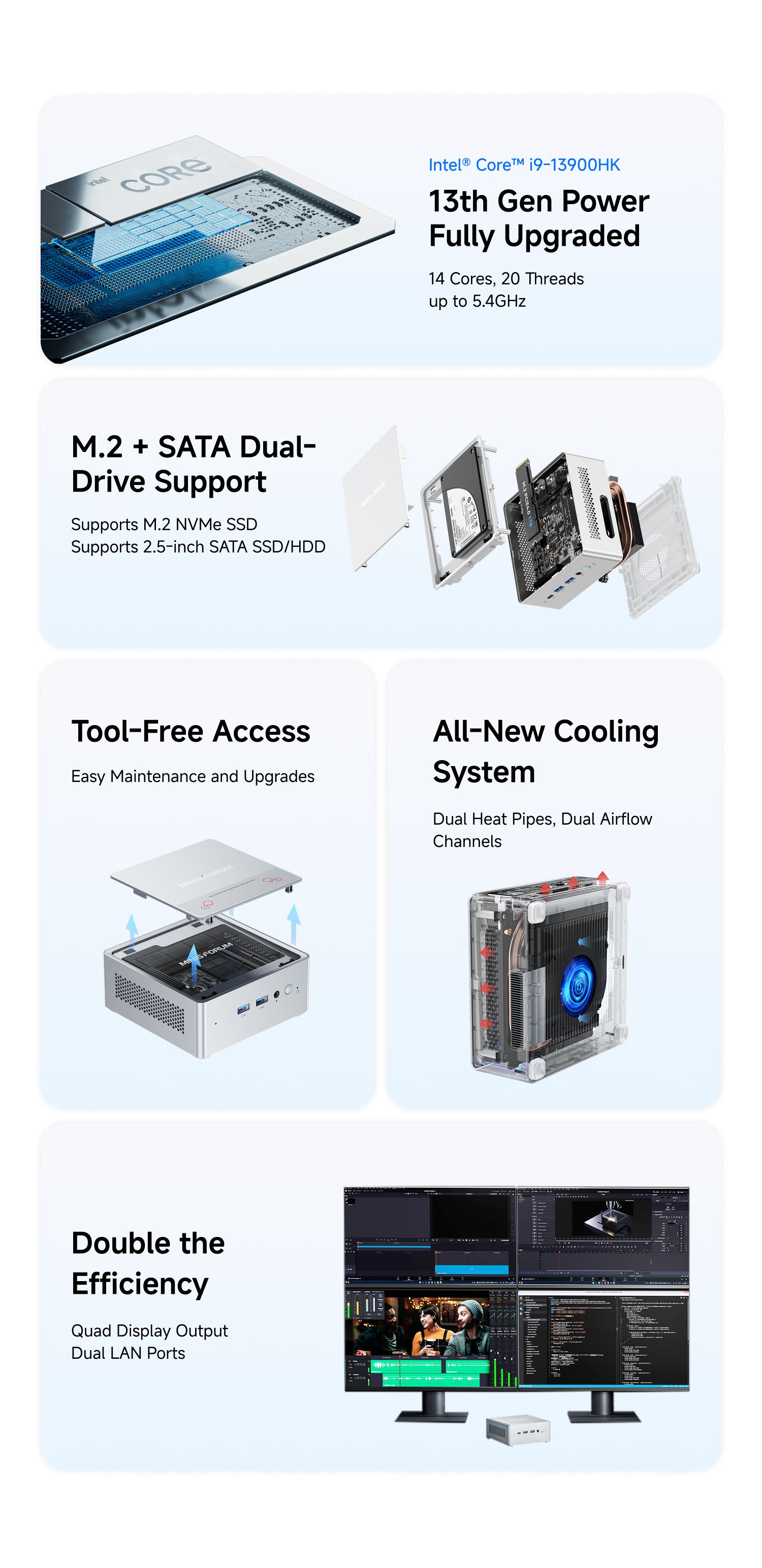 MINISFORUM NAB9S Mini PC | Intel® Core™ i9-13900HK | DDR4 SO-DIMM