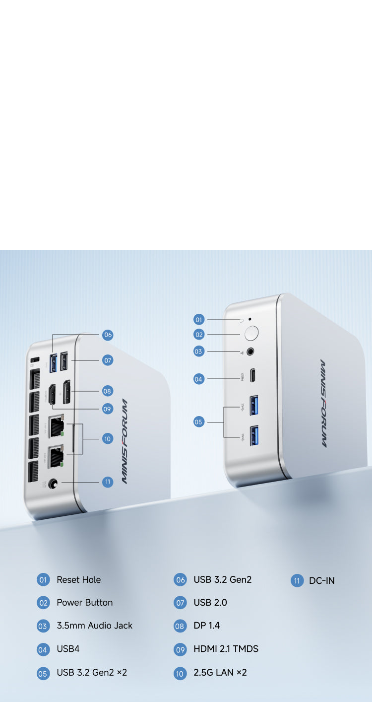 MINISFORUM M2 | Intel Core Ultra 7 356H Mini PC | Dual DDR5 | NPU