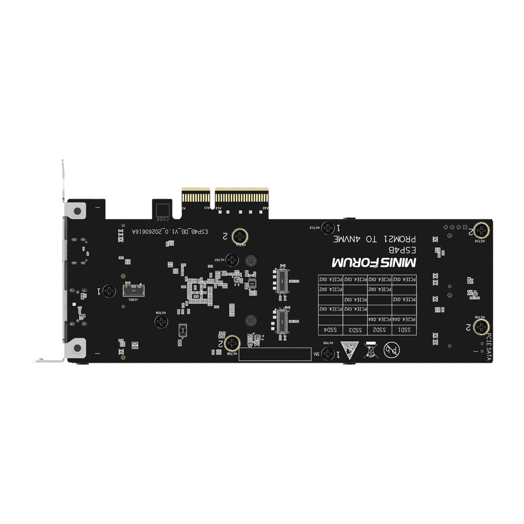 MINISFORUM ESP4B PCIe to 4 × NVMe M.2 Expansion Card