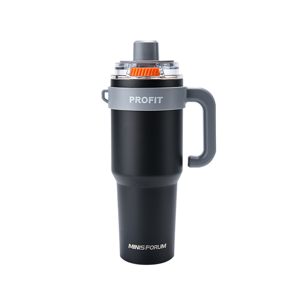 MINISFORUM Tumbler with Handle and Straw