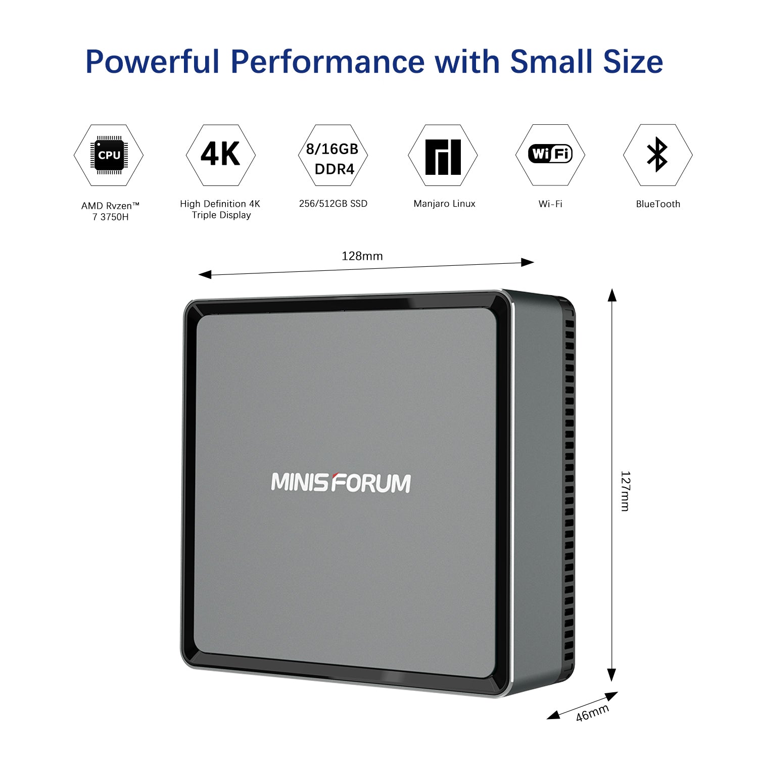 Minisforum DeskMini UM700 × Manjaro Linux Ryzen™ 7 3750H Mini PC
