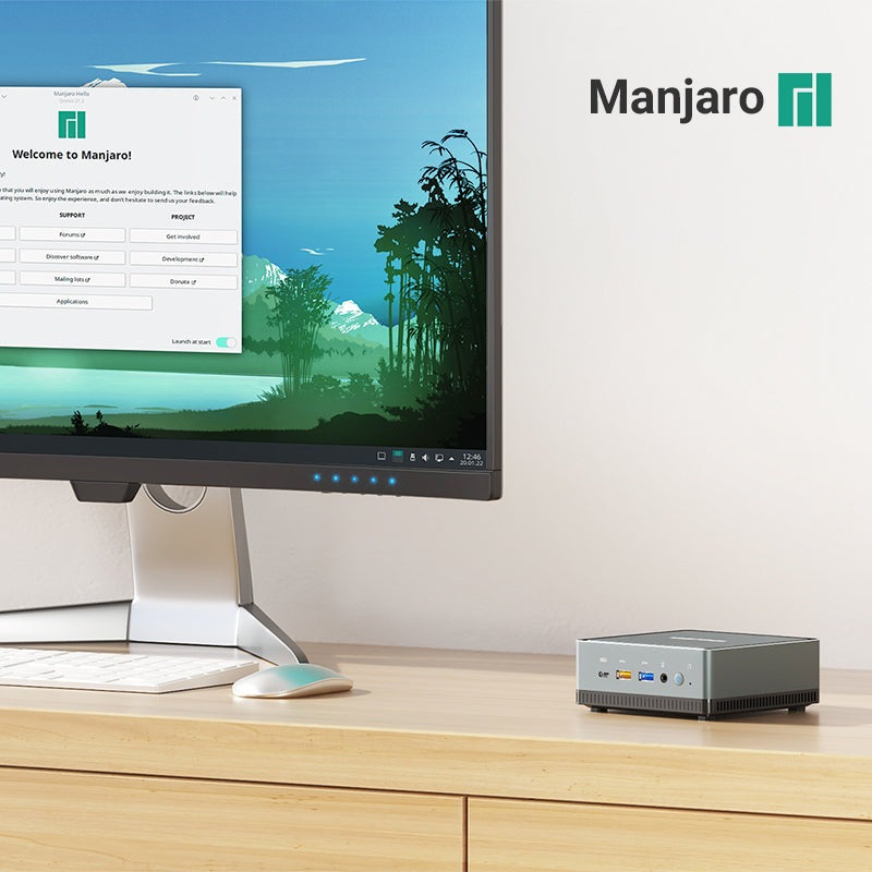 Minisforum DeskMini UM700 × Manjaro Linux Ryzen™ 7 3750H Mini PC
