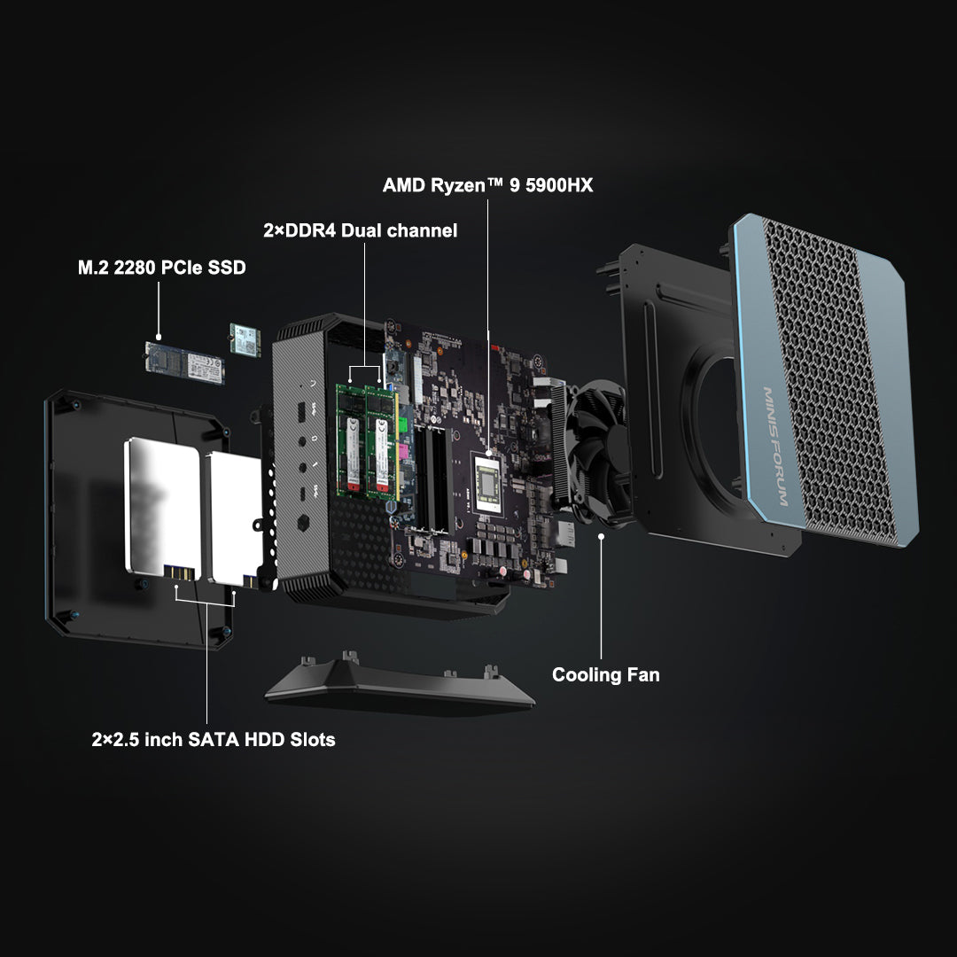 Minisforum EliteMini HX90 AMD Ryzen 9 5900HX Mini PC